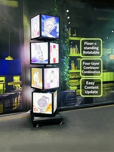 Affichage LED rotatif sur pied à 3 niveaux 145*40*40 pour menu intérieur - Product Image 4