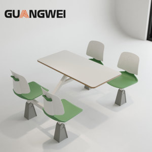 GUANGWEI - Juego de Mesa y Sillas de Comedor Modernas para 4 Personas, para Cafeterí<span class=keywords><strong>a</strong></span> Escolar o <span class=keywords><strong>Restaurante</strong></span> - Product Image 2