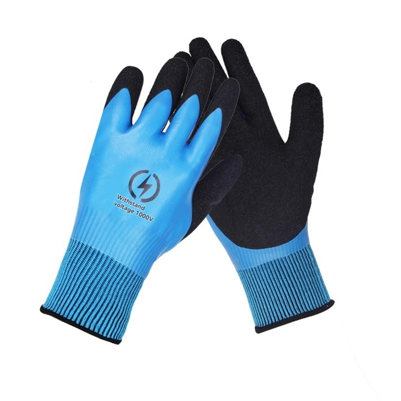 Blue Gloves Hvac Refrigerant Gloves Low Voltage Electrical Gloves