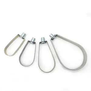 Elétrico Galvanizado Aço Carbono Swivel Loop Hanger Pear Shaped Hinged Pipe Clamp Sprinkler Clamp