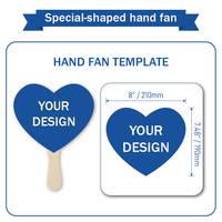 Paquete Paddle Fan Plantilla SVG PSD DXF Ms Word DocxPng 8,5 "x 11" Hoja Ventilador imprimible para boda Iglesia Graduado