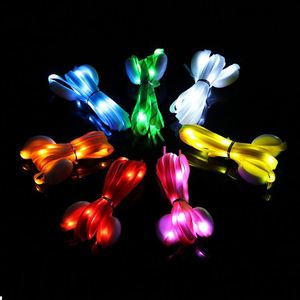 Lacets de chaussures lumineux multicolores LED arc-en-ciel, lacets en nylon lumineux clignotants pour soirée nocturne, mode hip-hop - Product Image 2