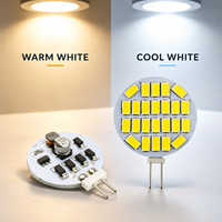 Ampoules LED G4 AC/DC 12-24V 24 LED 5730 SMD sans scintillement, CRI élevé, blanc chaud ou froid pour hotte de cuisine, camping-car, bateau, éclairage de placard