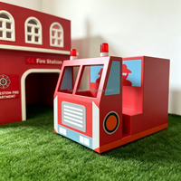 Ensemble de jeu de rôle Camion et Maison de Pompiers pour Enfants – Jouet Éducatif de Pompier pour Jeu d'Imitation, Idéal pour Tout-petits, Aire de Jeu Intérieure, Café