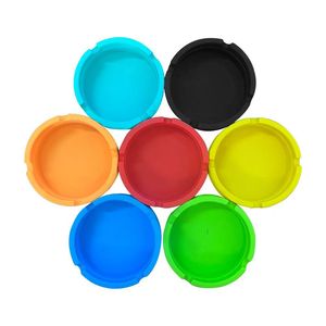Silicone <b>Ashtray</b> Round Small Multi Color For Home Bar Meeting Room Use Novelty Design - Product Image 1