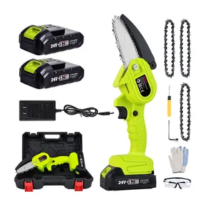 VERTAK battery powered mini chainsaw hand held cordless mini chain saw with spare parts and storage case