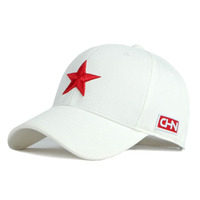 Nueva Gorra de Béisbol Deportiva Casual con Protección Solar, 100% Algodón, Ajustable, Unisex, Parte Superior Rígida, Bordado Personalizado con Estrella de Cinco Puntas China