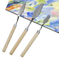 Couteaux de peinture à l'huile en acier inoxydable artisanat d'artiste spatule Palette couteau à peinture à l'huile couteau de mélange grattoir outils d'art