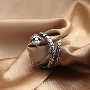 <b>Snake</b> <b>Ring</b> Men's Tibetan <b>Silver</b> Geometric Design Punk Style Jewelry For Fashion Accessories - Product Image 1