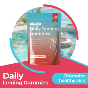 Complément de gommes bronzantes végétaliennes pour femmes activées par le soleil/UV avec vitamine C et zinc pour la santé de la peau, l'éclat et la réduction de la sensibilité au soleil - Product Image 2
