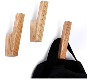 Percheros de Pared Modernos de Madera de Nogal, Forma Triangular, Acabado Pulido, Minimalistas - Product Image 5