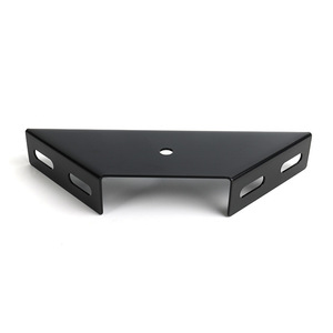 Support d'angle de lit noir triangulaire à angle droit, accessoire de quincaillerie - Product Image 1