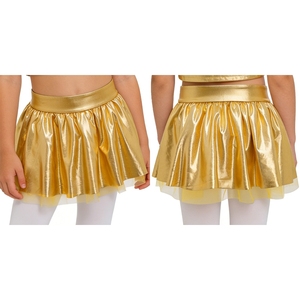 Trajes de Danza Jazz Profesional para Niñas de 6 a 16 Años, Vestidos de Danza de Alabanza y Adoración, Falda Tutú Metálica para Espectáculos y Presentaciones - Product Image 2