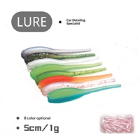 Appât souple bionique OEM en PVC, forme têtard, 5cm/1g, micro-insecte ver, sans hameçons, pour pêche sauvage, vente en gros