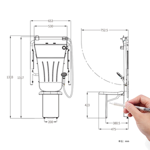Leelongs Set completo sedile da bagno sedia da <span class=keywords><strong>doccia</strong></span> da bagno sistema <span class=keywords><strong>doccia</strong></span> regolabile per assistenza medica anziani disabili facile da bagno - Product Image 6