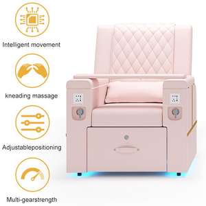 Moderne roze pedicurestoel luxe salonmeubilair voetenspa stoel voor beautysalon met massage pedicurestoel accessoires - Product Image 4