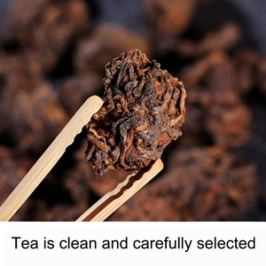 Thé Pu-erh Lao Cha Tou en feuilles, thé Puerh mûr vieilli 2016, bourgeons dorés d'arbres anciens <span class=keywords><strong>du</strong></span> Yunnan, arôme riche, goût onctueux - Product Image 6