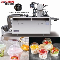 Machine de thermoformage pour couvercles de dôme de gobelets en plastique automatiques de 16 oz, pour gobelets à dessert et à crème glacée, à vendre