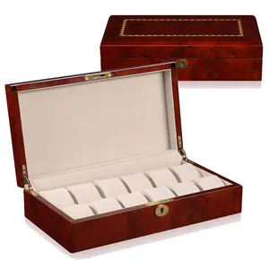 手表盒手表盒带钢琴画木质GC02-LG4-12HZX 12格豪华天鹅绒定制木质手表储物，展示