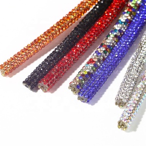 Corde de Tube de <span class=keywords><strong>diamant</strong></span> en cristal, corde de pantalon en dentelle, <span class=keywords><strong>cordon</strong></span> de bande de <span class=keywords><strong>diamant</strong></span> en strass - Product Image 4