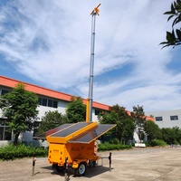 Mât télescopique électrique en acier galvanisé à chaud pour remorques mobiles de surveillance solaire et d'éclairage, usage jardin, charge utile 50 kg