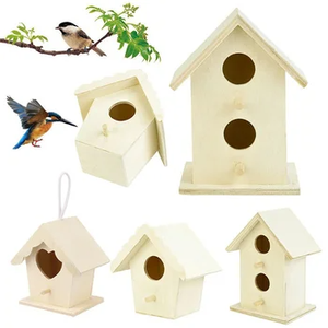 2024 doğal çevre dostu kuş kafesi pet house küçük ahşap kuş ucuz güvercin evleri küçük vahşi yaşam bakımı güvercin ahşap kuş evi - Product Image 2