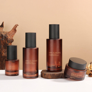 50ml 100ml 120ml 150ml hổ phách mờ mỹ phẩm chai xịt thủy tinh rỗng chăm sóc da chai thủy tinh và lọ Bộ - Product Image 2