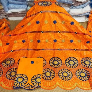 Tissu de Robe Jacquard Bazin Riche Doux 100% Coton Autrichien, Broderie Damassée Shadda, 5 Yards, pour Garçons/Filles, Rideaux, Fil Peigné - Product Image 4