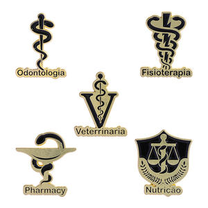 Vente <span class=keywords><strong>en</strong></span> gros d'emblèmes médicaux <span class=keywords><strong>en</strong></span> or rétro série de symboles insigne <span class=keywords><strong>en</strong></span> métal accessoires personnalisés broches - Product Image 2