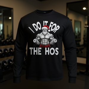 Fitmas Claus Long Sleeve <b>T</b>-<b>Shirt</b> Christmas <b>Gym</b> Humor Men's Workout <b>Shirt</b> - Product Image 3