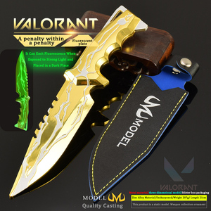 VALORANT-Poignard de châtiment divin, modèle de restauration en cuir doré de 22cm, artefact tactique, artisanat de collection, 2.0 Karambit - Product Image 3