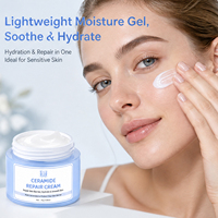 Crème hydratante pour le visage au céramide personnalisée OEM avec acide hyaluronique, niacinamide, réparation de la barrière cutanée, taches brunes, certifiée GMP, 30g