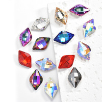 Strass en cristal haut de gamme, forme fantaisie conque, à dos plat, pour nail art, accessoires de chaussures DIY et vêtements en gros