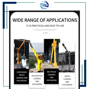 Kendaraan terpasang derek 12v Winch 500kg - 1 Ton listrik kecil Hoist Jib derek dengan kerekan tersedia - Product Image 5