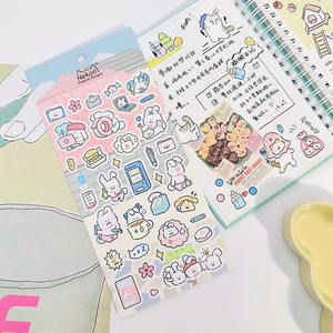 Nekoni karikatür kırtasiye planlayıcısı Sticker <span class=keywords><strong>Kitty</strong></span> kedi köpek yavru tavşan Bunny Jerry Hamster için kağıt yaratıcı çıkartmalar - Product Image 4