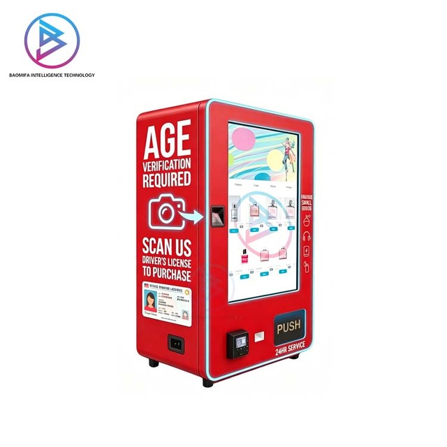 Cartoon Cards Vending Machine 250 Capacity Wall Mounted Mini Vending Machine with Age Verification and 32 Inch Touch Screen
