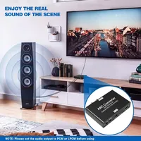 Extracteur audio 192 kHz ARC, convertisseur numérique-analogique (DAC) avec retour audio, SPDIF optique, audio stéréo 3,5 mm L/R pour barre de son et haut-parleur