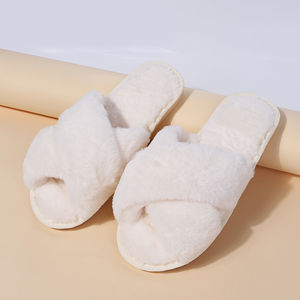Da donna inverno Fuzzy per pantofole <span class=keywords><strong>con</strong></span> Memory Foam Open Toe e Cross Band suola EVA casa per <span class=keywords><strong>la</strong></span> casa pantofole - Product Image 3