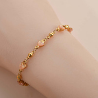 Chaîne en acier inoxydable tendance, chaîne à perles émaillées, chaîne dorée au mètre pour bracelet, collier, accessoires de fabrication de bijoux DIY