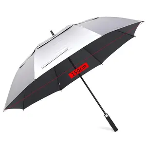 <span class=keywords><strong>Parapluie</strong></span> Extra Large Titane Argent Double Couche <span class=keywords><strong>Parapluie</strong></span> de Protection Solaire Parasol Extérieur Grande Plage <span class=keywords><strong>Parapluie</strong></span> de Golf Cadeau de Pêche - Product Image 2