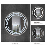 Miroir à Led Rond Mural Tactile Interrupteur Écran Miroir Intelligent Désembuage Miroirs Intelligents de Salle de Bains pour Hôtel