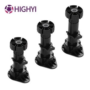 HIGHYI किचन फर्नीचर लेग टेबल हैवी ड्यूटी लेवलिंग फीट एडजस्टेबल प्लास्टिक फीट ऑफिस डेस्क ABS कैबिनेट लेग - Product Image 5