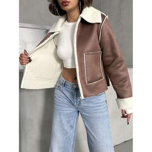 เสื้อโค้ทขนสัตว์กำมะหยี่แบบขายส่ง ขนมิงค์และขนกระต่าย บุด้วยใยฝ้าย ทอพิมพ์ลาย ปิดซิป ผ่านกระบวนการผลิตแบบดิบ - Product Image 2