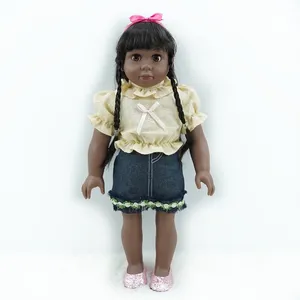 First Baby Doll Popular Black Young Girl Dolls Soft Vinyl Head Arms and Legs with Afro Style Hair