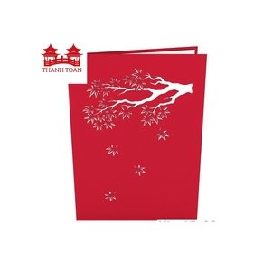 Magnifique carte d'automne 3D pop-up avec un design unique d'érable rouge japonais, idéale pour les anniversaires, les anniversaires de mariage et toutes les occasions. - Product Image 1
