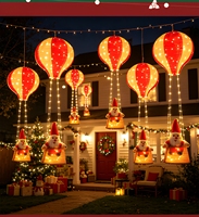 Lampes LED de Noël, ballon à air chaud, Père Noël, décoration de Noël d'intérieur, lampe de Noël