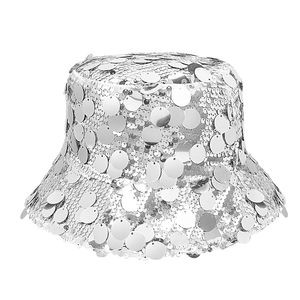 SOLPOP Chapeau Bob Pailleté Brillant pour Femme, Argenté Doré Scintillant, Chapeau Disco Métallique Étincelant pour Fête, Pub, Club, Rave, Casquette de Pêcheur - Product Image 1