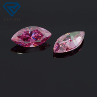 Diamant moissanite rose 1-3ct en gemmes lâches taille poire vvs1 gemmes moissanite plaqué rose prix de vente d'usine diamant moissanite rose