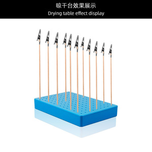 Small Blue Coloring <b>Table</b> 14x9 Holes For Model Spray Painting <b>Clamp</b> Base Drying Stand Youth Use - Product Image 3