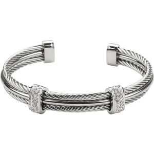 Pulsera Trenzada Simple en Oferta para Hombre y Mujer, Joyería Popular Hecha de Acero Inoxidable con Diamantes y Perlas - Product Image 4